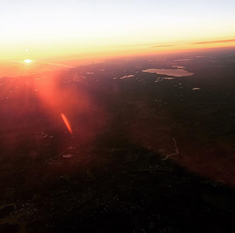 Looking down on the Midnight Sun